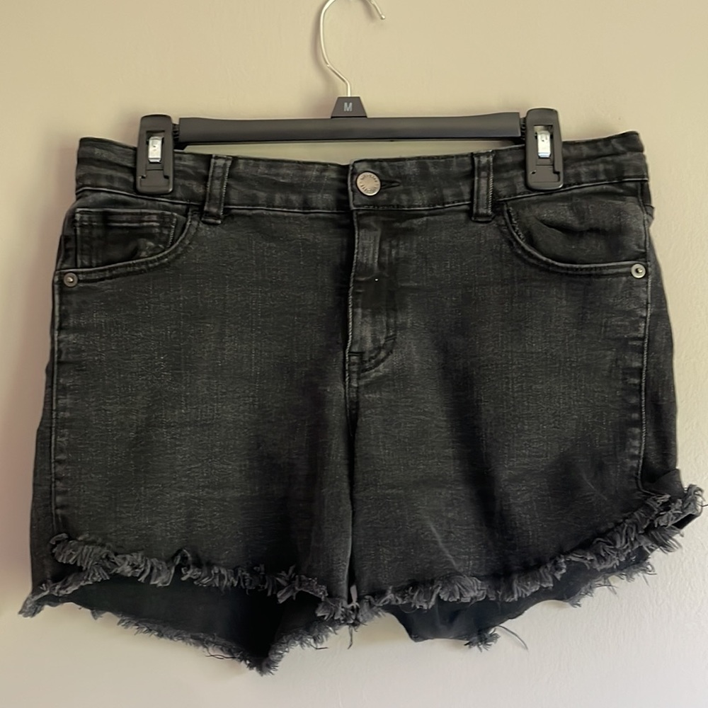 Black Jean Shorts